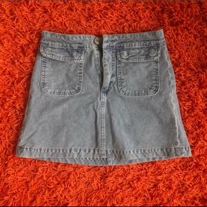 American Eagle Outfitters blue corduroy mini skirt